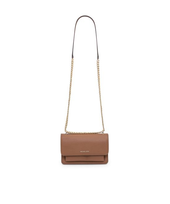 Michael Michael Kors Brown Crossbody Bag With Logo Lettering On The Front In Leather Woman In Brown