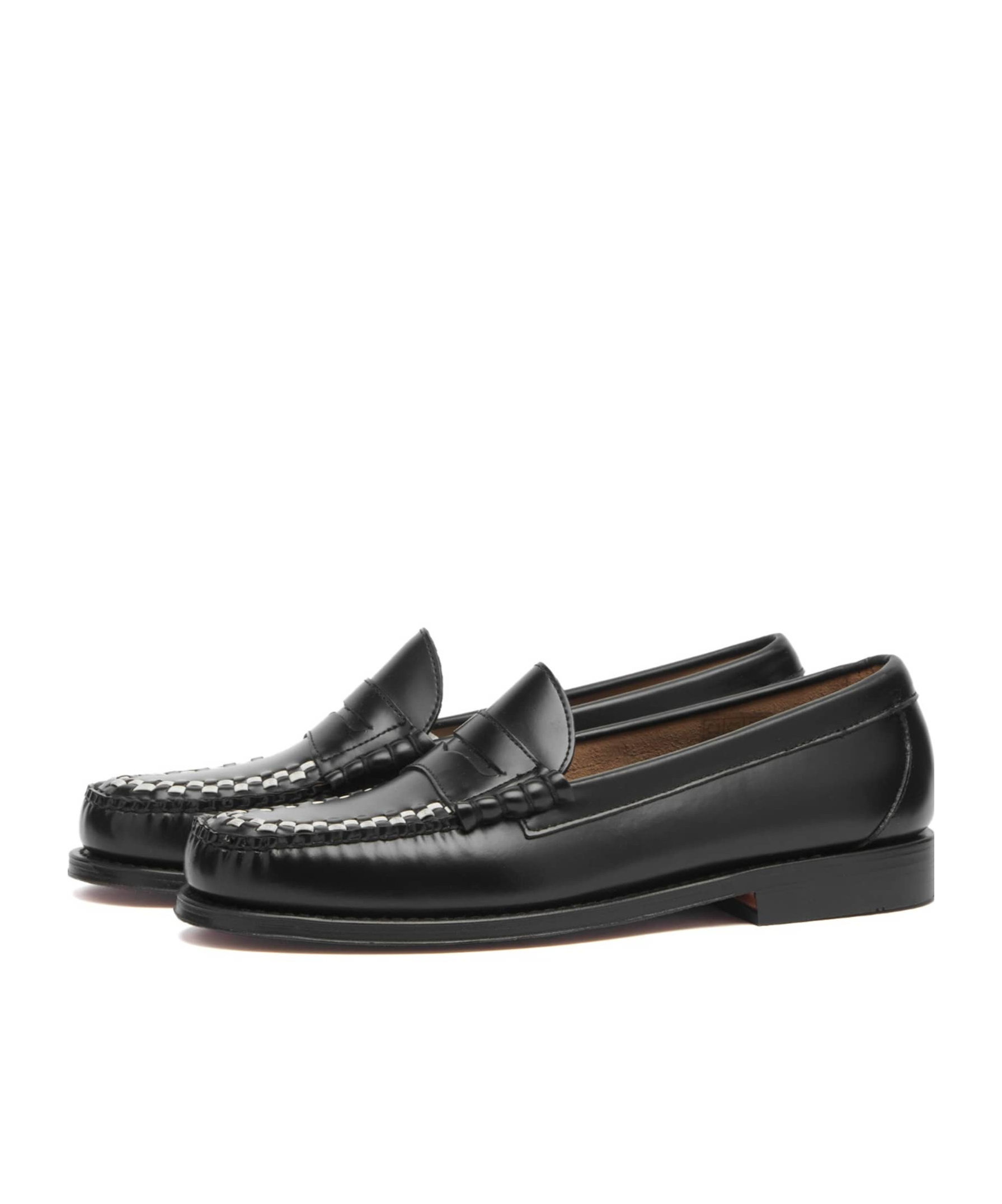 G.h. Bass & Co. Round Head Loafer Shoes In Black