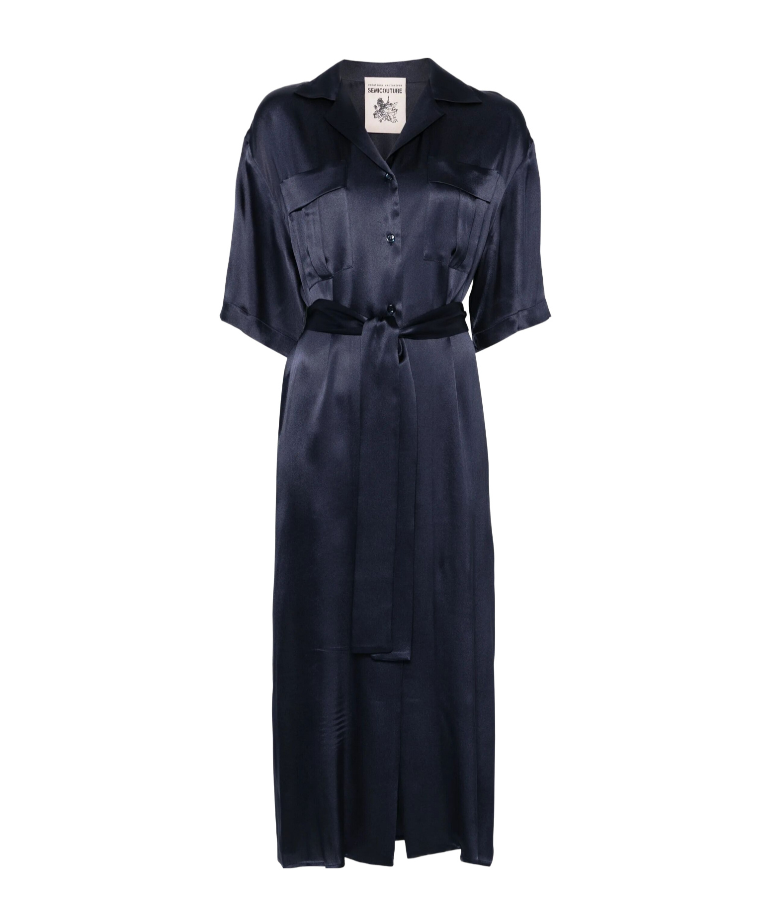 Semicouture Laetitia Midi Dress In Blue