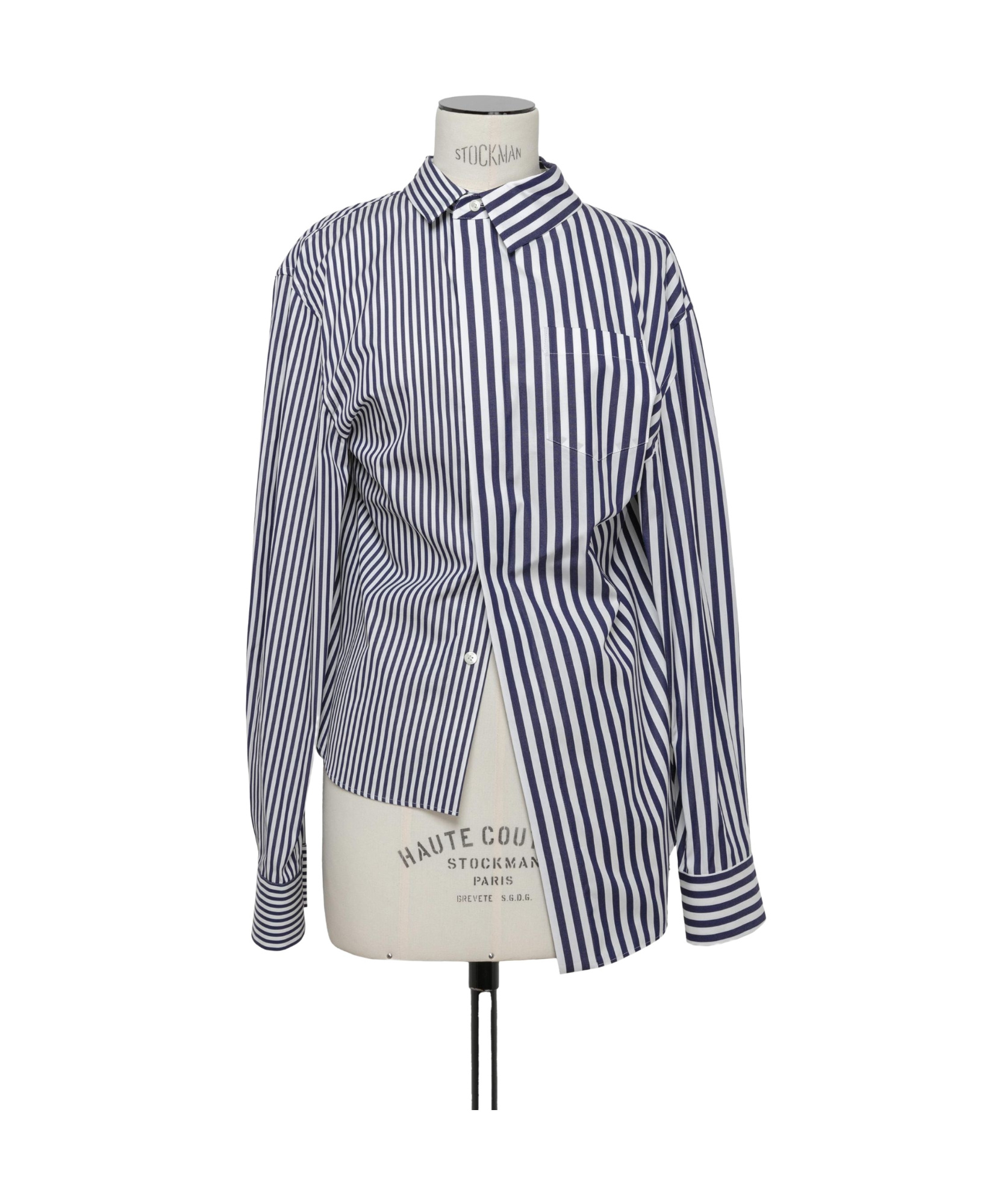 Sacai Long-sleeved Striped Shirt In Multi