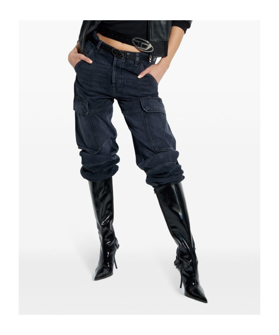 Diesel Navy Blue D-pot-cargo Jeans In Blue