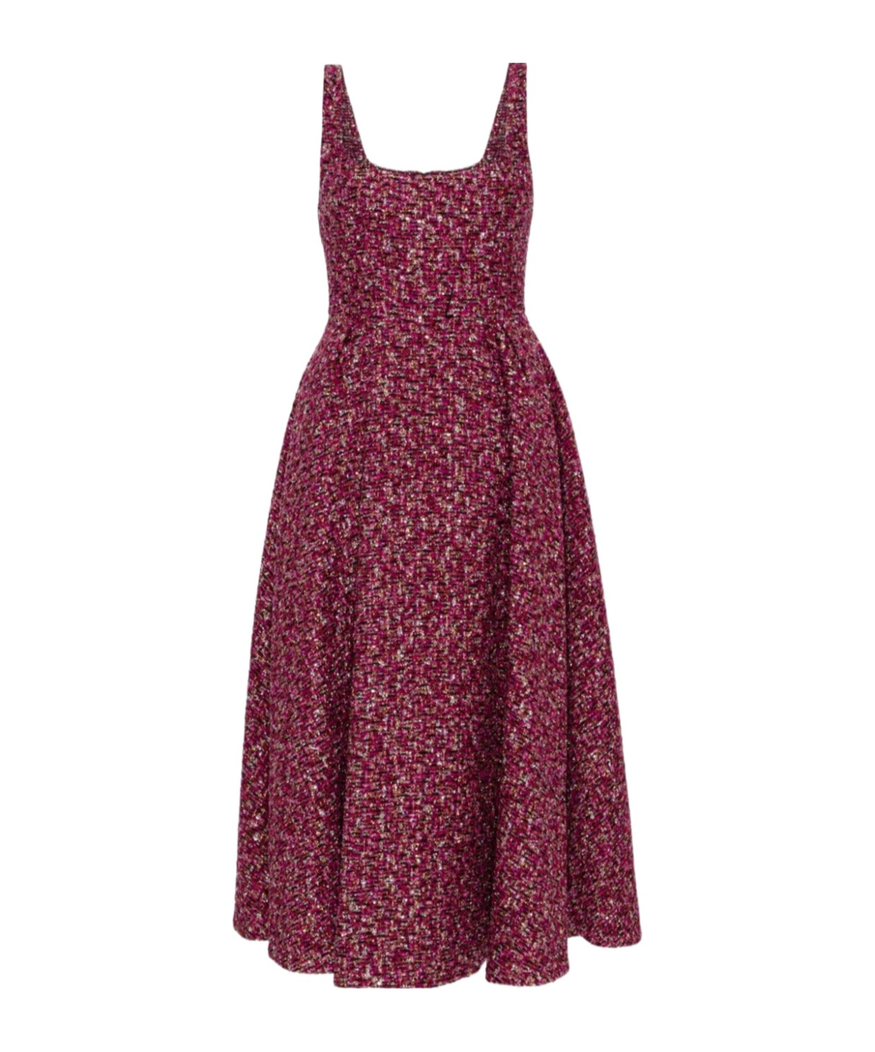 Alessandra Rich Sequin-embellished Tweed Mini Dress In Red