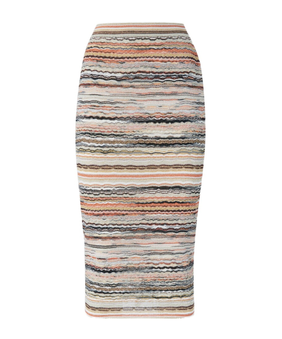 Missoni Wave Pattern Skirt Skirts Multicolor In Nude