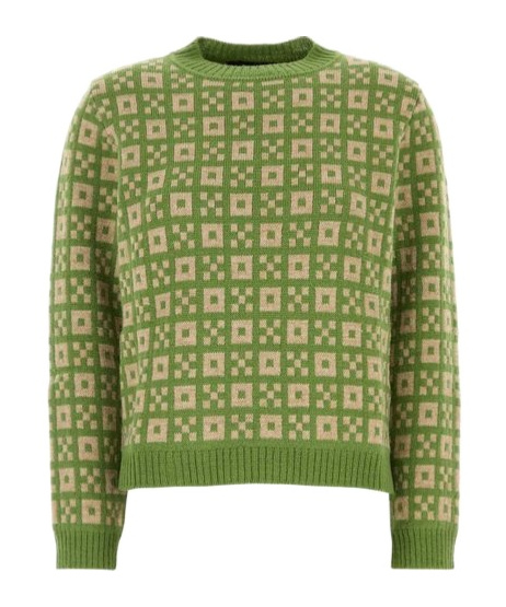 Weekend Max Mara Embroidered Acrylic Blend Paride Sweater In Green