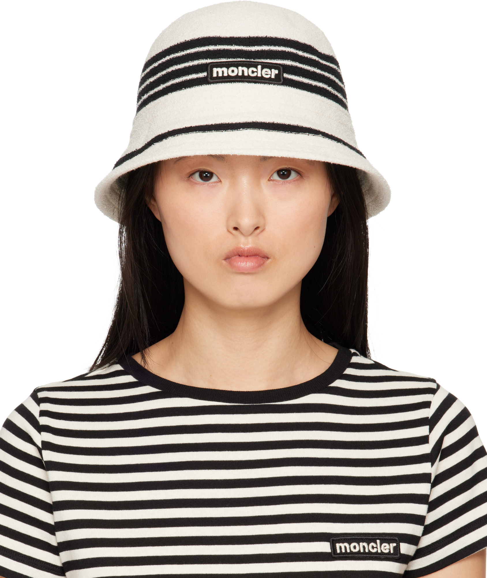 Moncler Striped Bucket Hat In Multicolor
