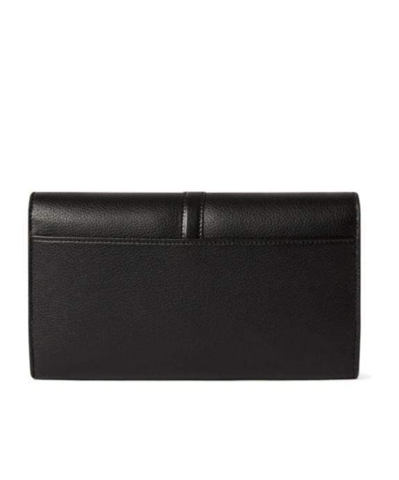 Stella Mccartney Ryder Padlock Flap Continental Wallet Bag In Black