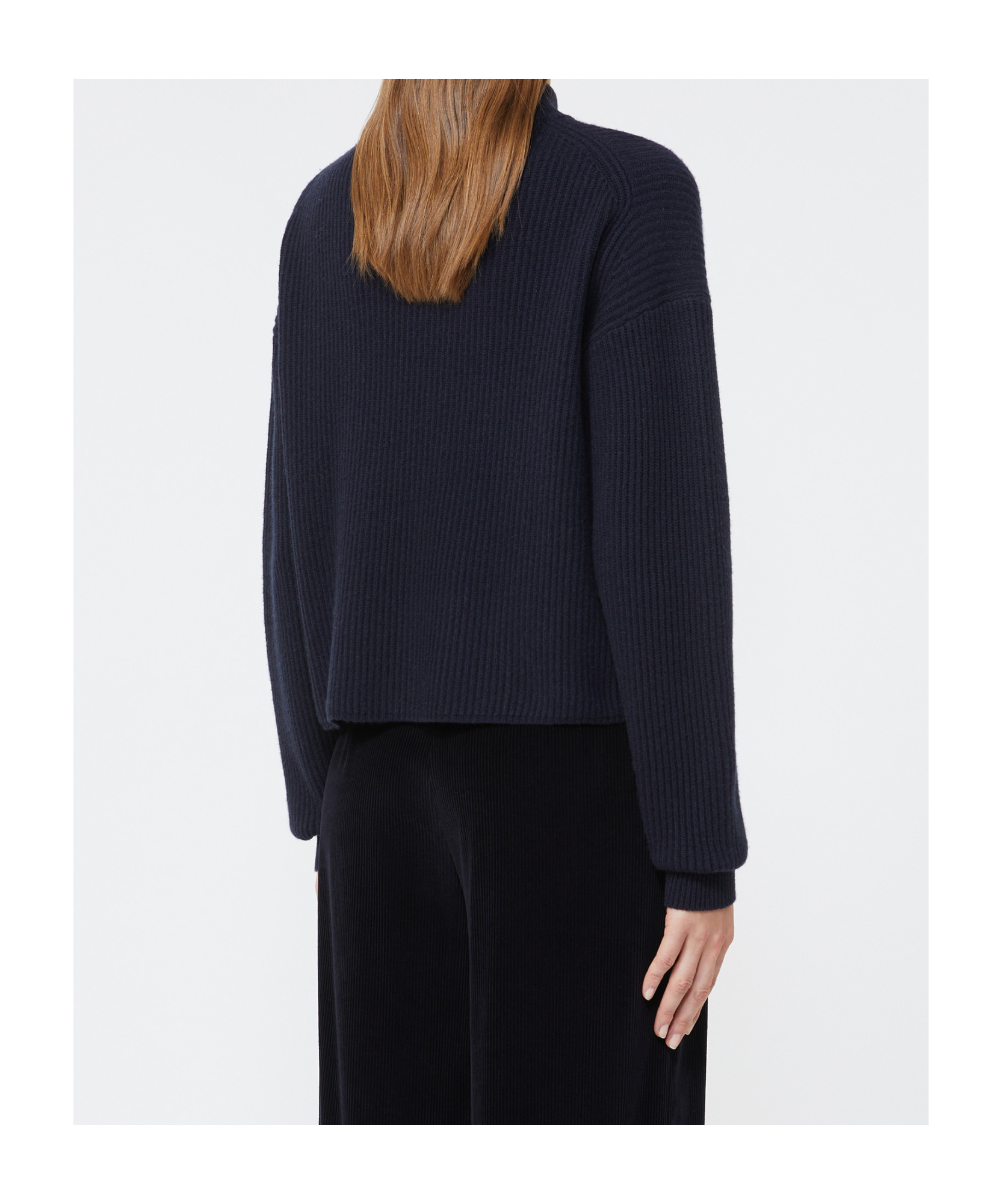 Max Mara Long-sleeved Sweater In Black