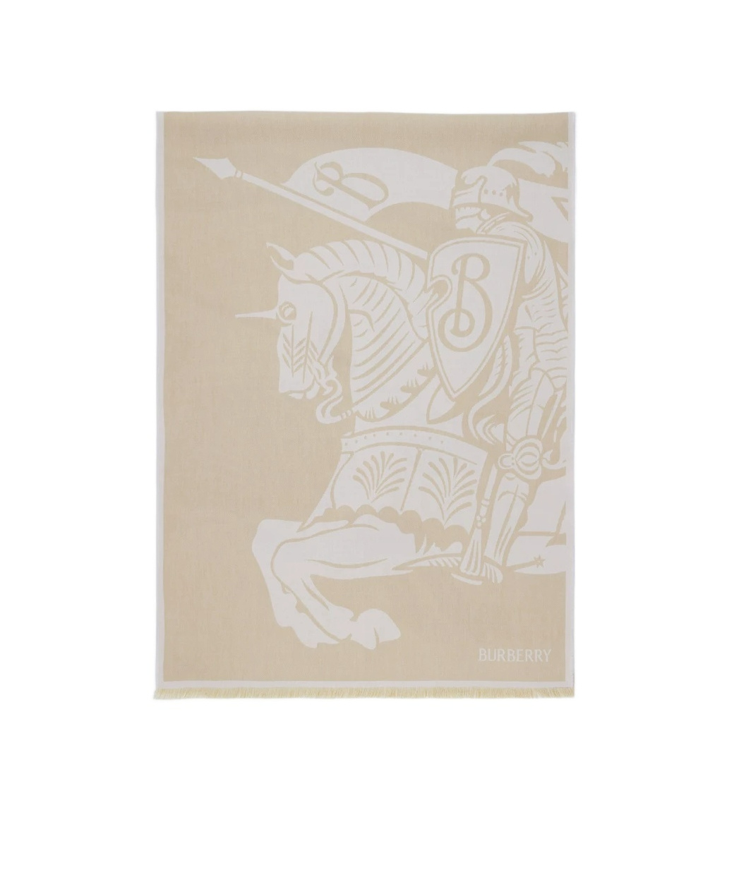 Burberry Ekd Frayed Scarf In Nude
