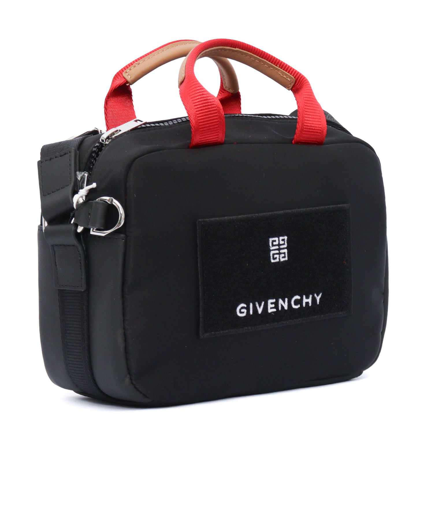 Givenchy Contrast-panel Messenger Bag In Black