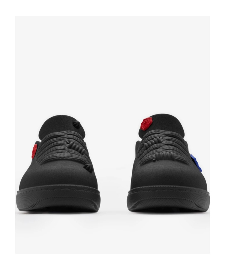 Burberry Mens Bubble Charm-embellished Rubber Low-top Trainers Blac In Black