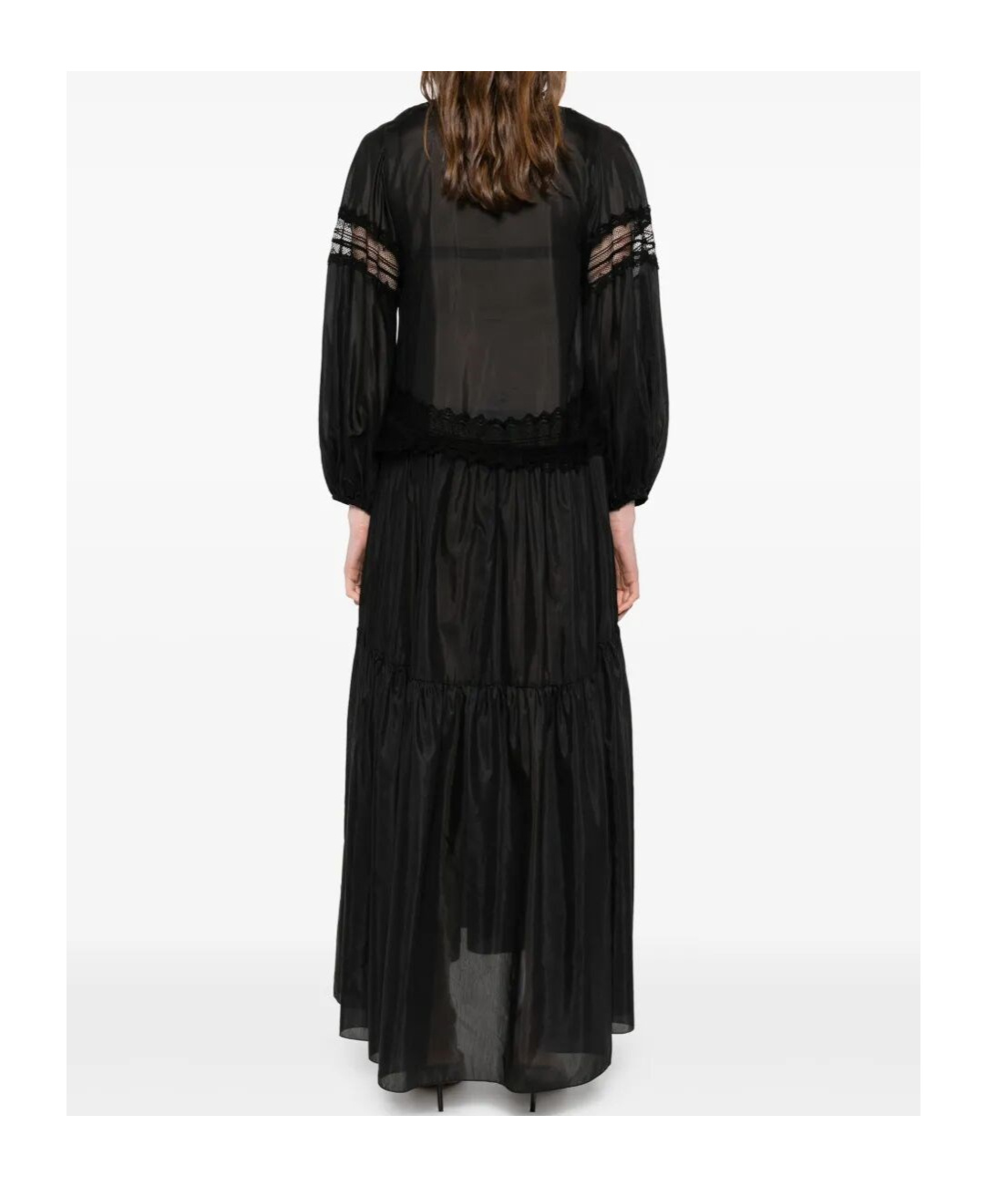 Ermanno Scervino Layered Maxi Dress In Black