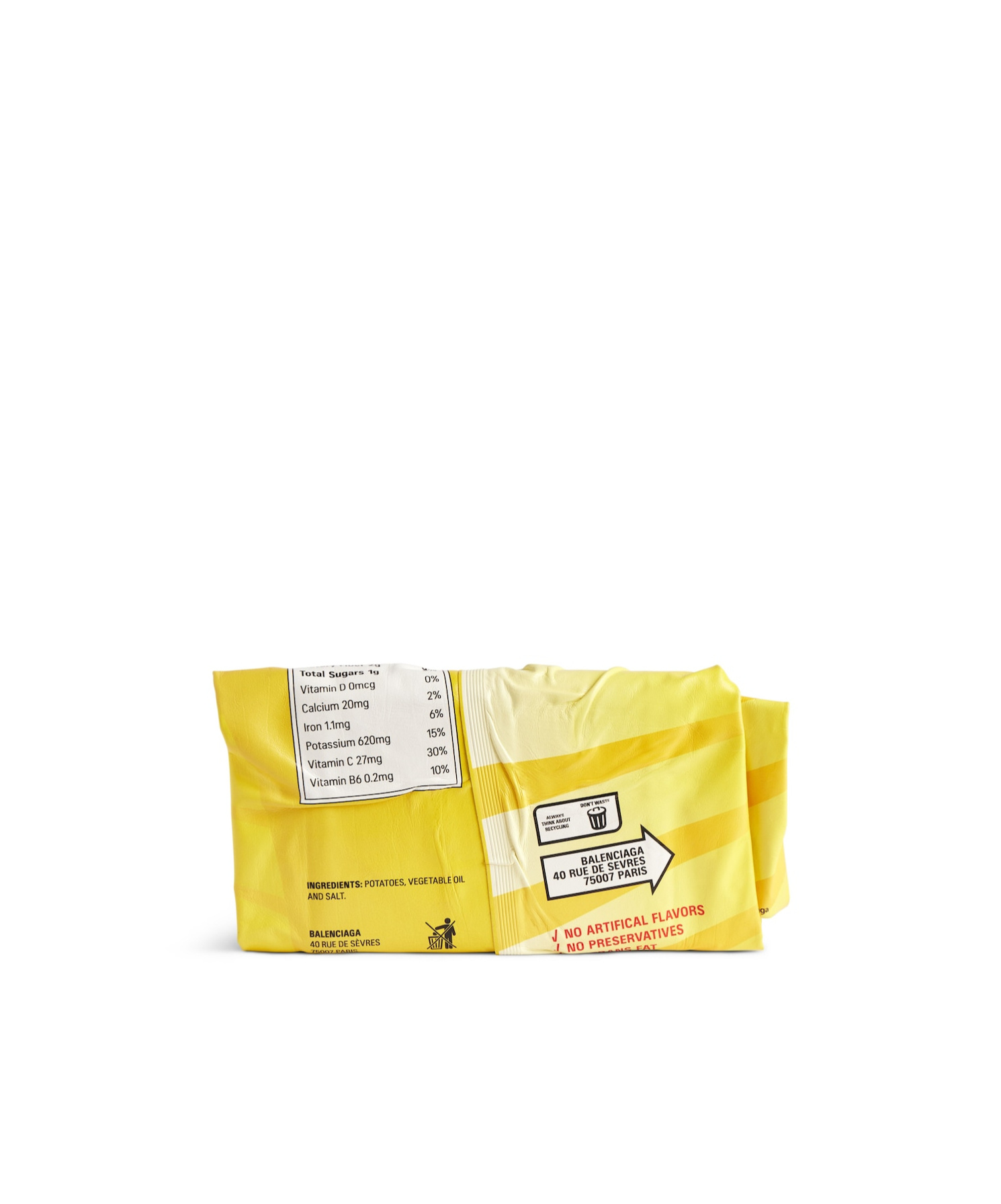 Balenciaga Chips Clutch Wallet In Yellow In Yellow