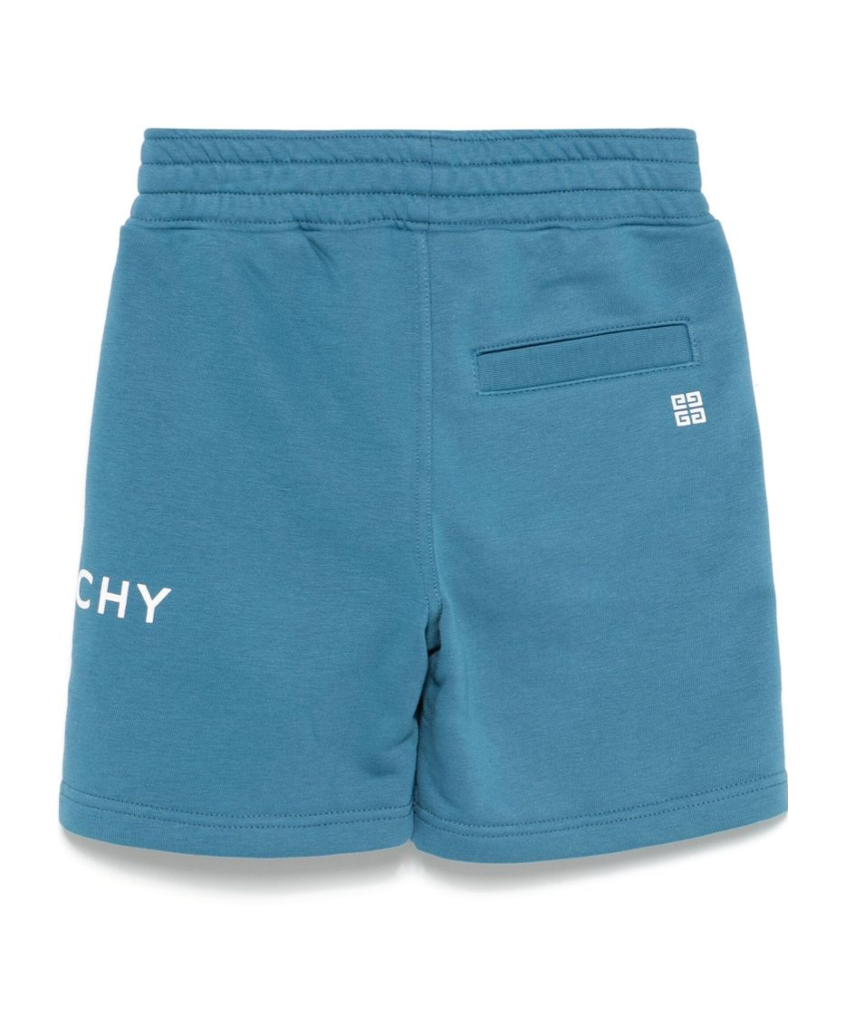 Givenchy Logo-print Shorts In Blue