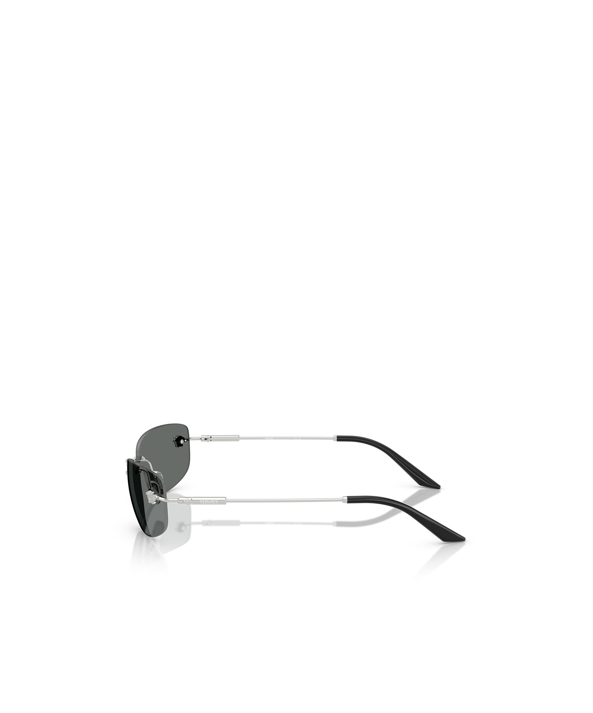 Versace Frameless Sunglasses In Gray