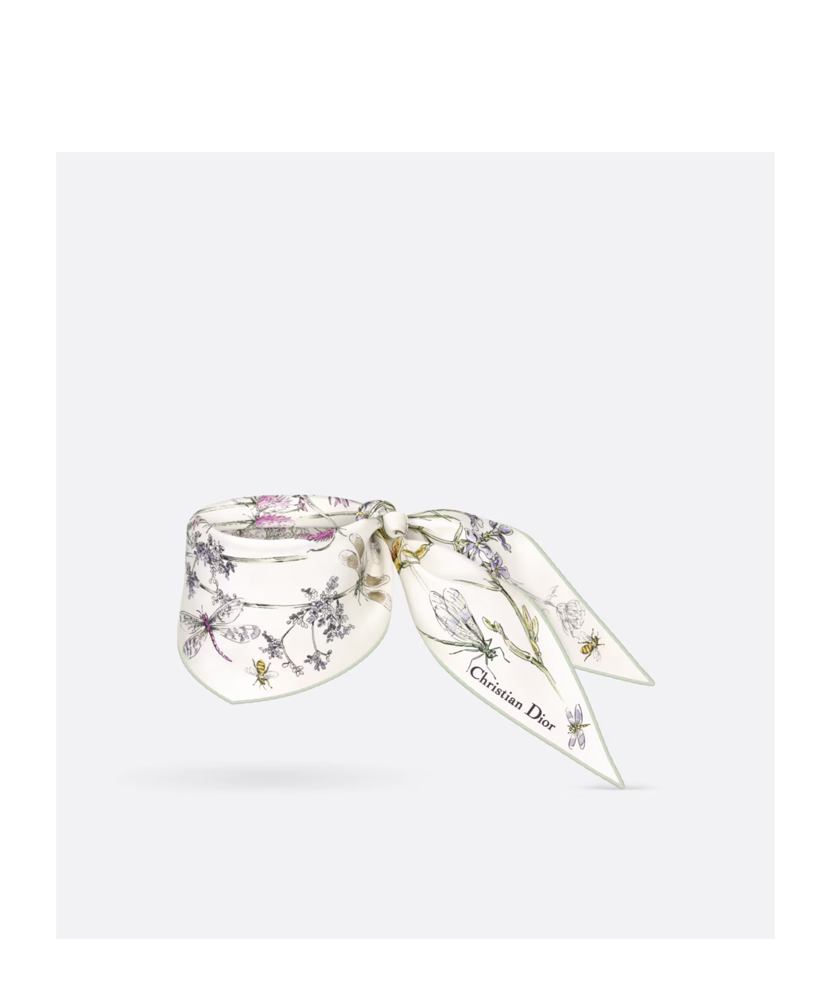 Dior Diamond Scarf In White