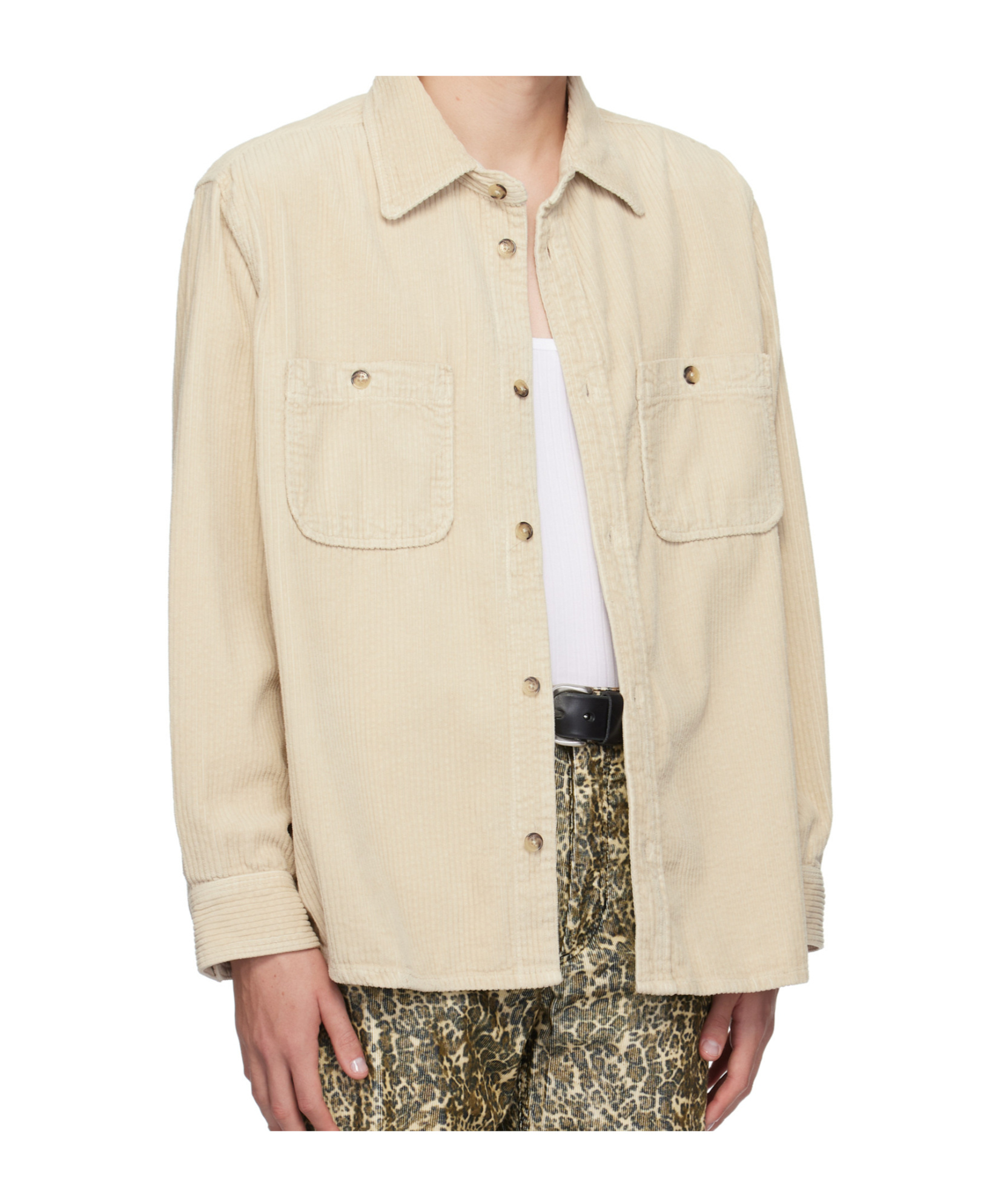 Isabel Marant Nario Cotton Corduroy Button-up Overshirt