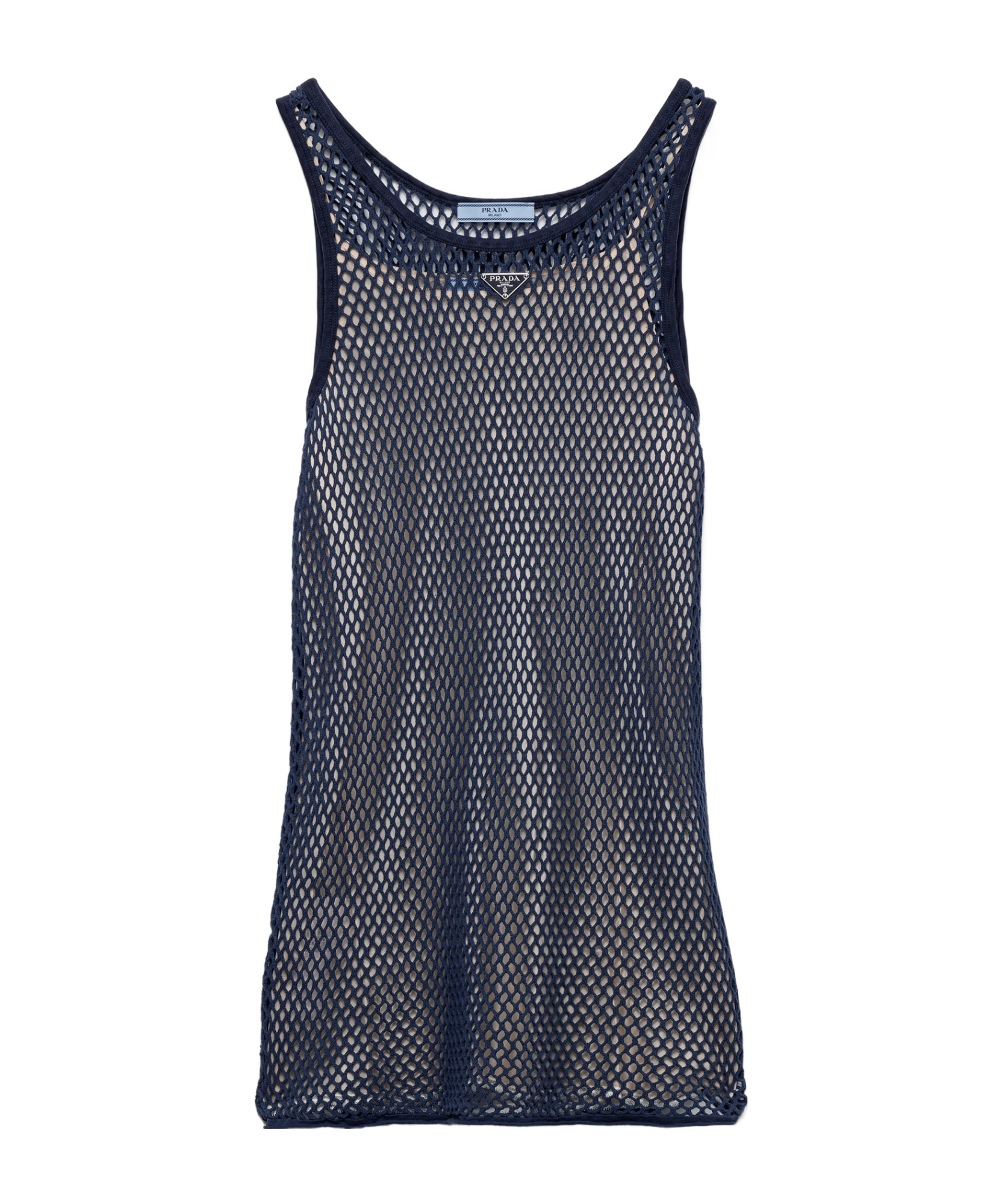 Prada Minikleid Aus Baumwolle In Navy Blue