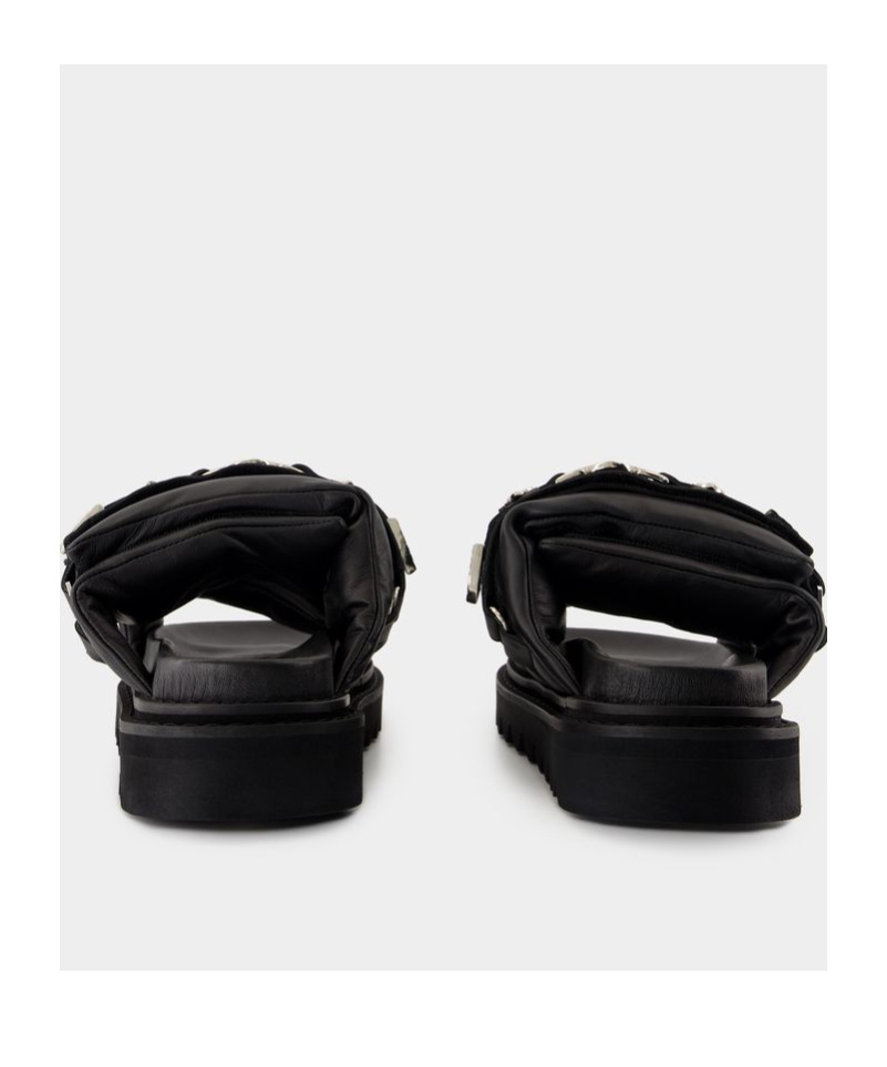 Toga Pulla Chunky Sole Sandals With Padded Straps In Black