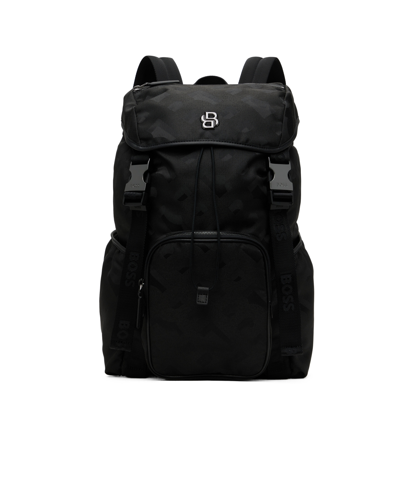 Hugo Boss Flap Backpack In Black