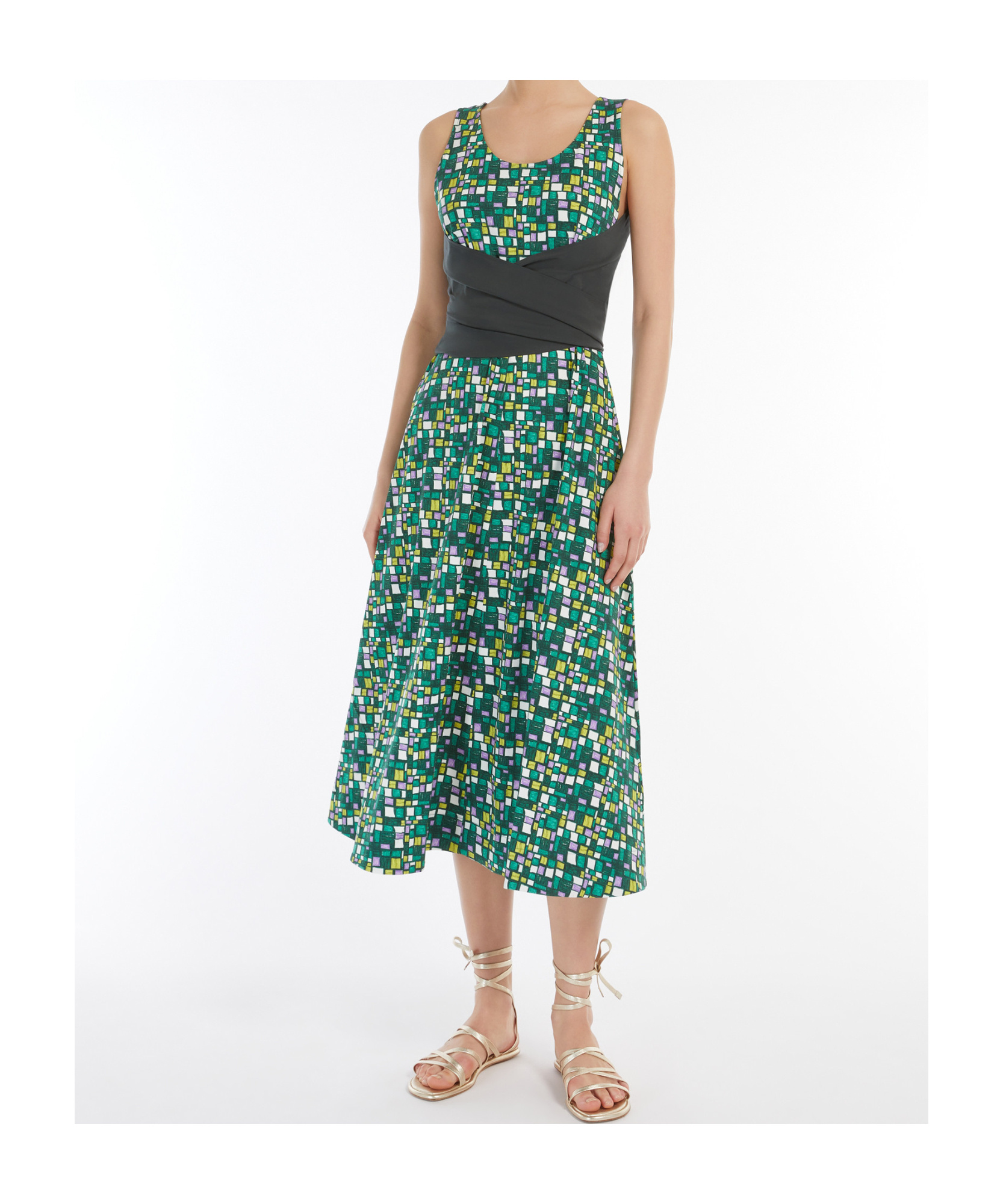 Weekend Max Mara Sleeveless Dress In Green