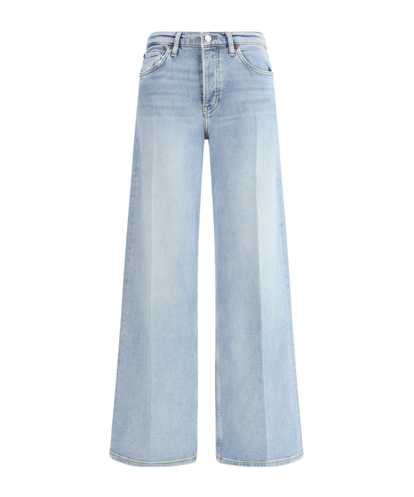 Re/done Mid-rise Wide-leg Jeans In Blue