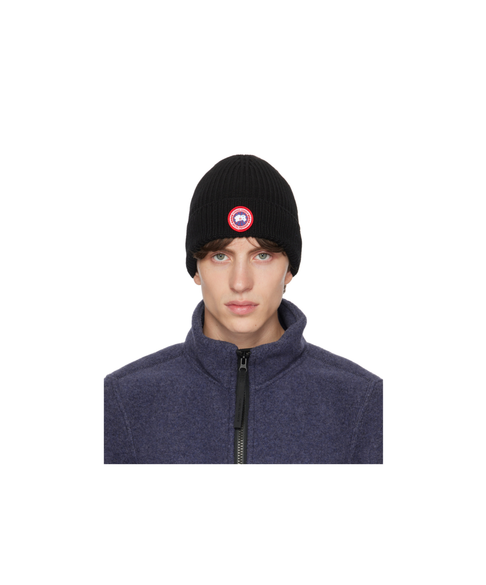 Canada Goose Arctic Disc Wool Hat In Black