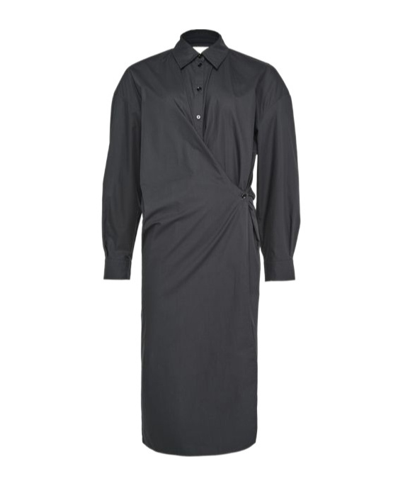 Shop Lemaire Twisted Pleated Dress In Black