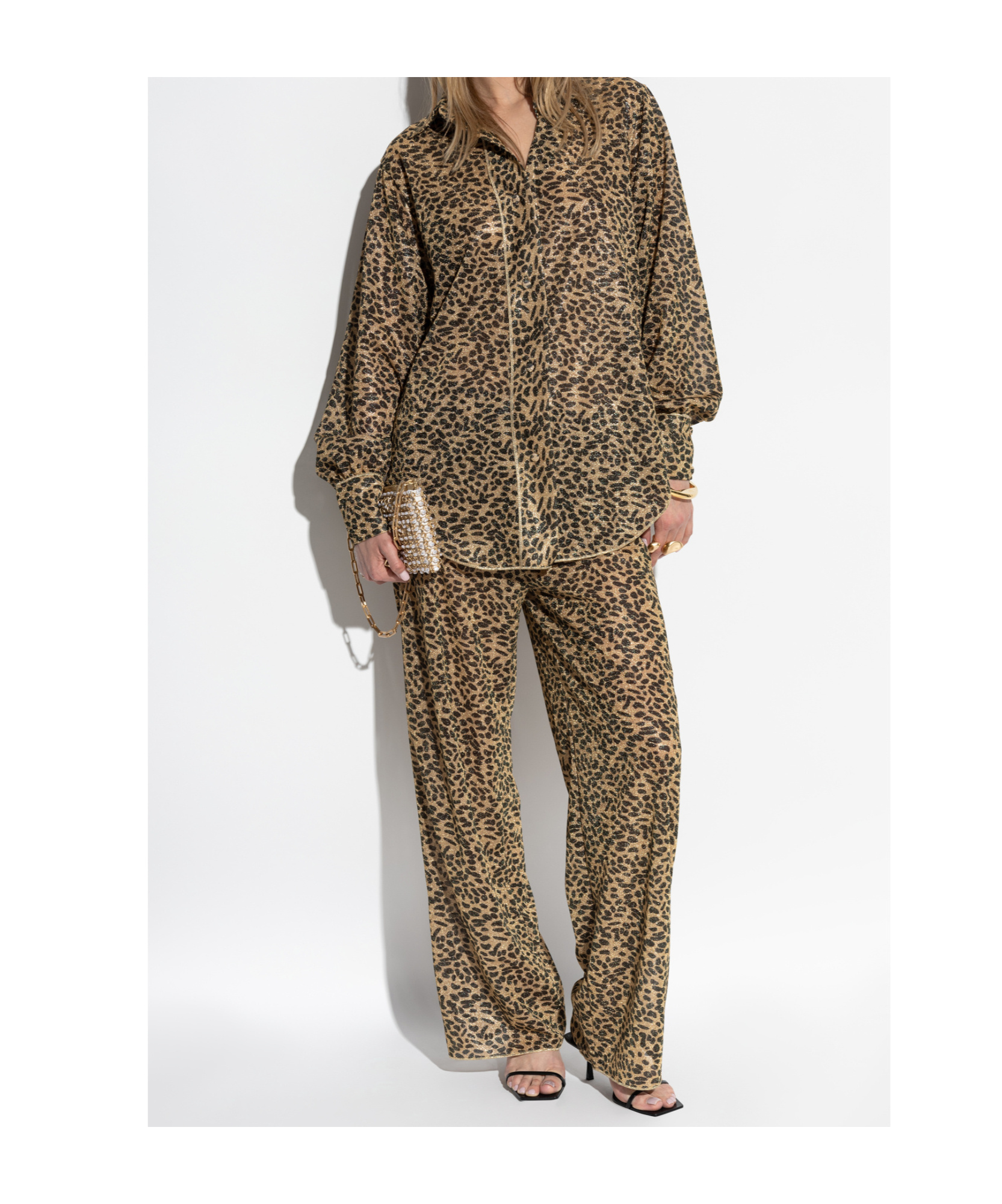 OSEREE LUREX-DETAIL TROUSERS