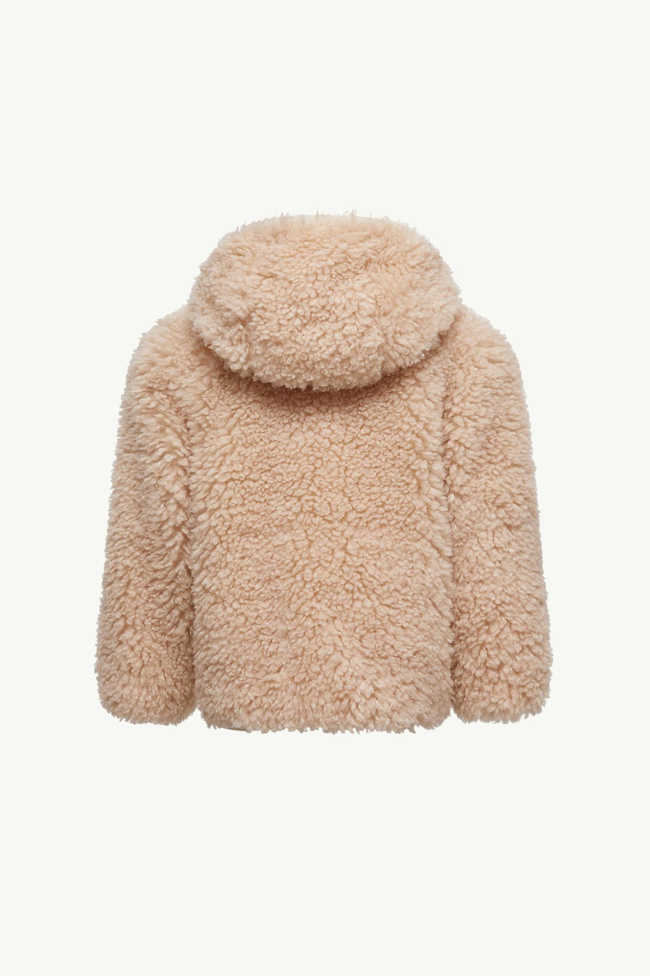 Moncler Reversible Teddy Zip-up Hoodie In Brown