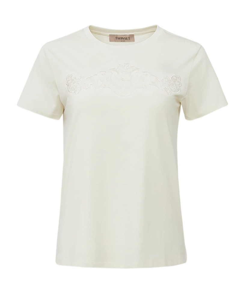 Twinset Lace T-shirt In White