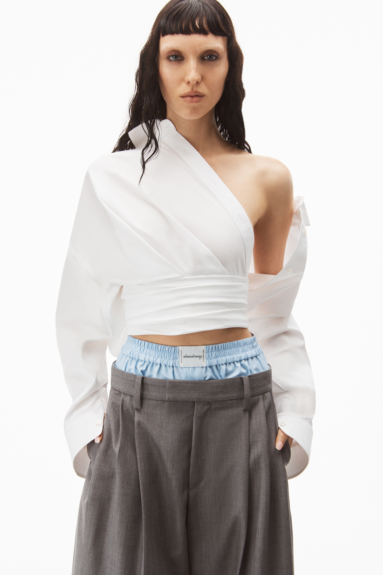 Alexander Wang Tailored Culottes In Gray