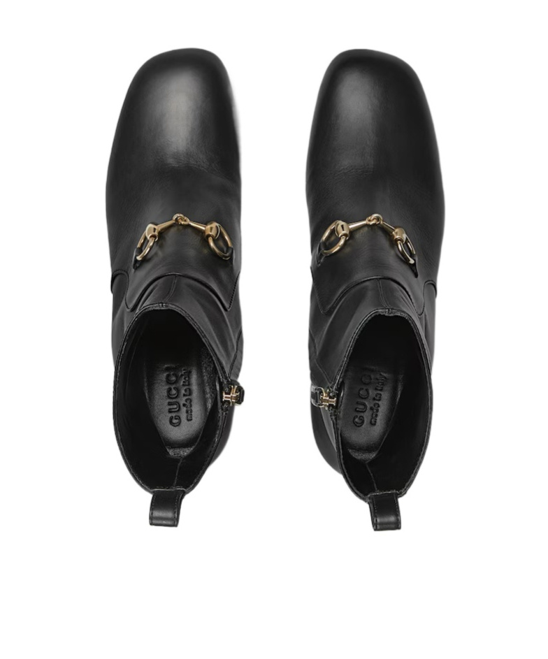 Gucci Women's Ankle Boot With Horsebit In Black