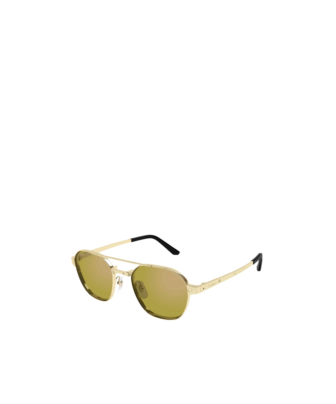 Cartier Pilot-frame Browline Sunglasses In Gold