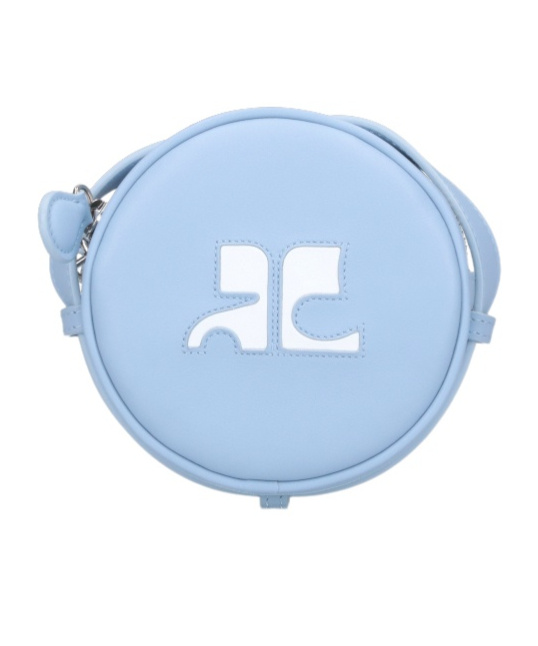 Courrèges Reedition Circle Leather Bag In Blue