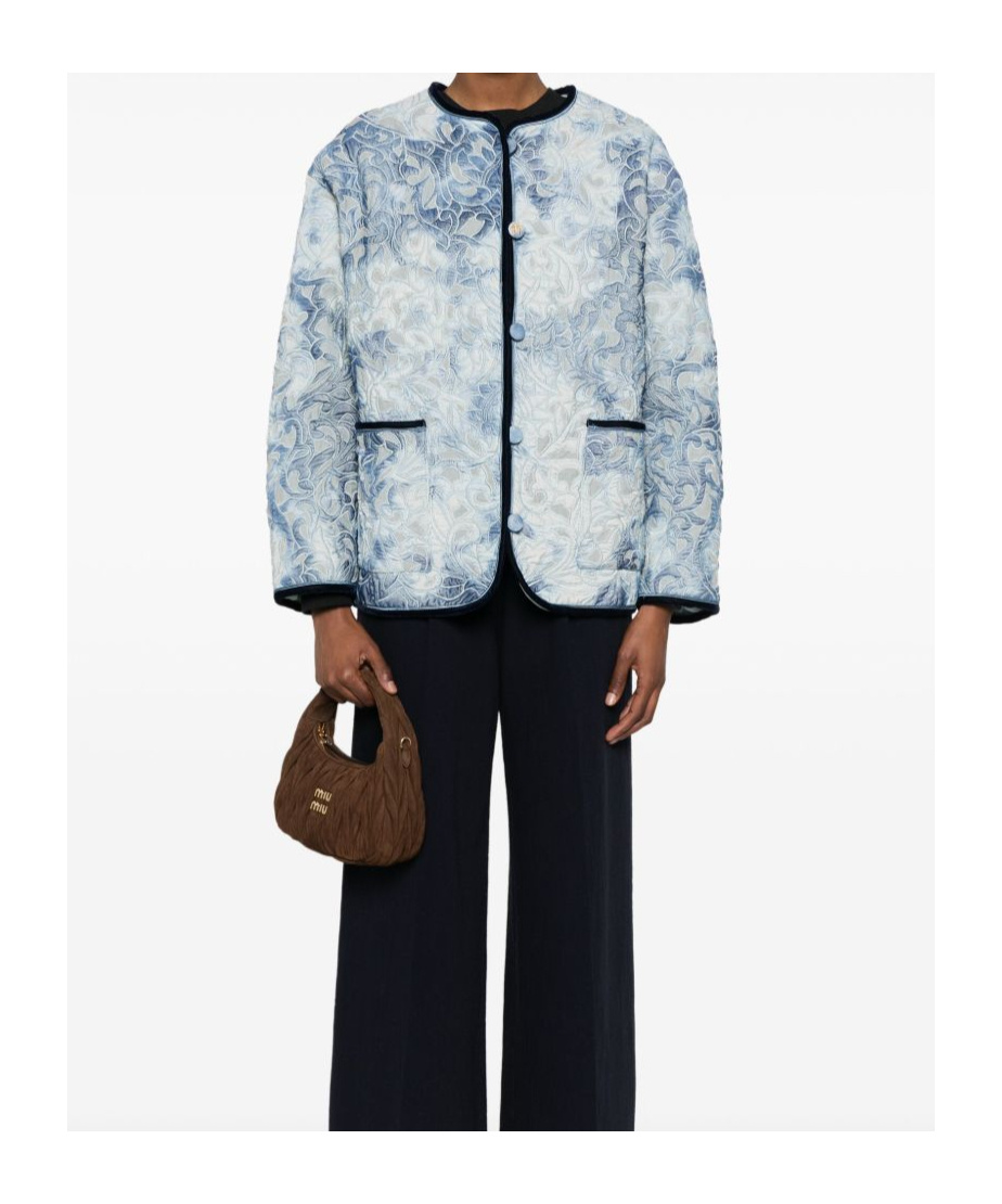 Forte Forte Floral Pattern Cotton Jacket Featuring Pockets In Multi