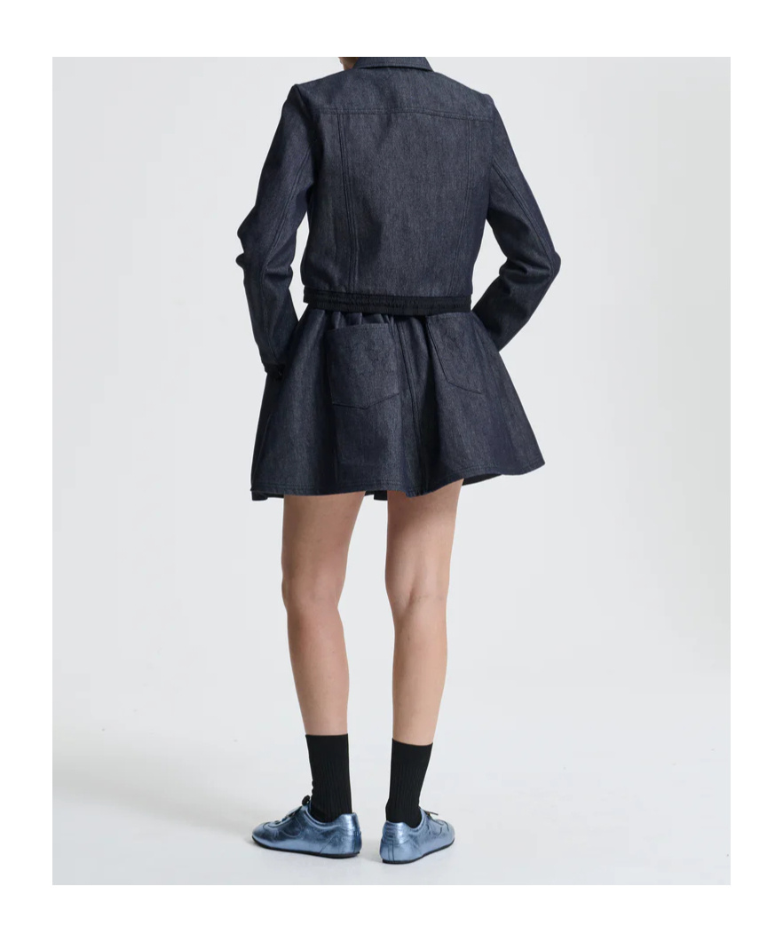 Cecilie Bahnsen Long Sleeve Denim Jacket In Blue