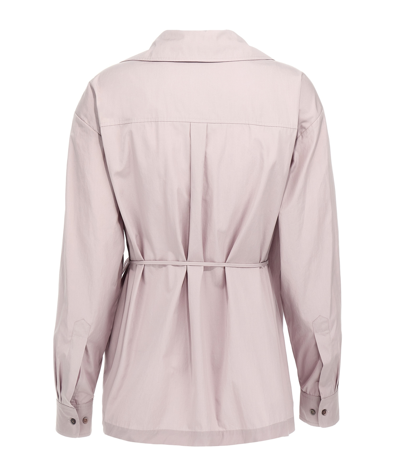 Dries Van Noten Wrap Design Shirt With Pleated Back In Pink