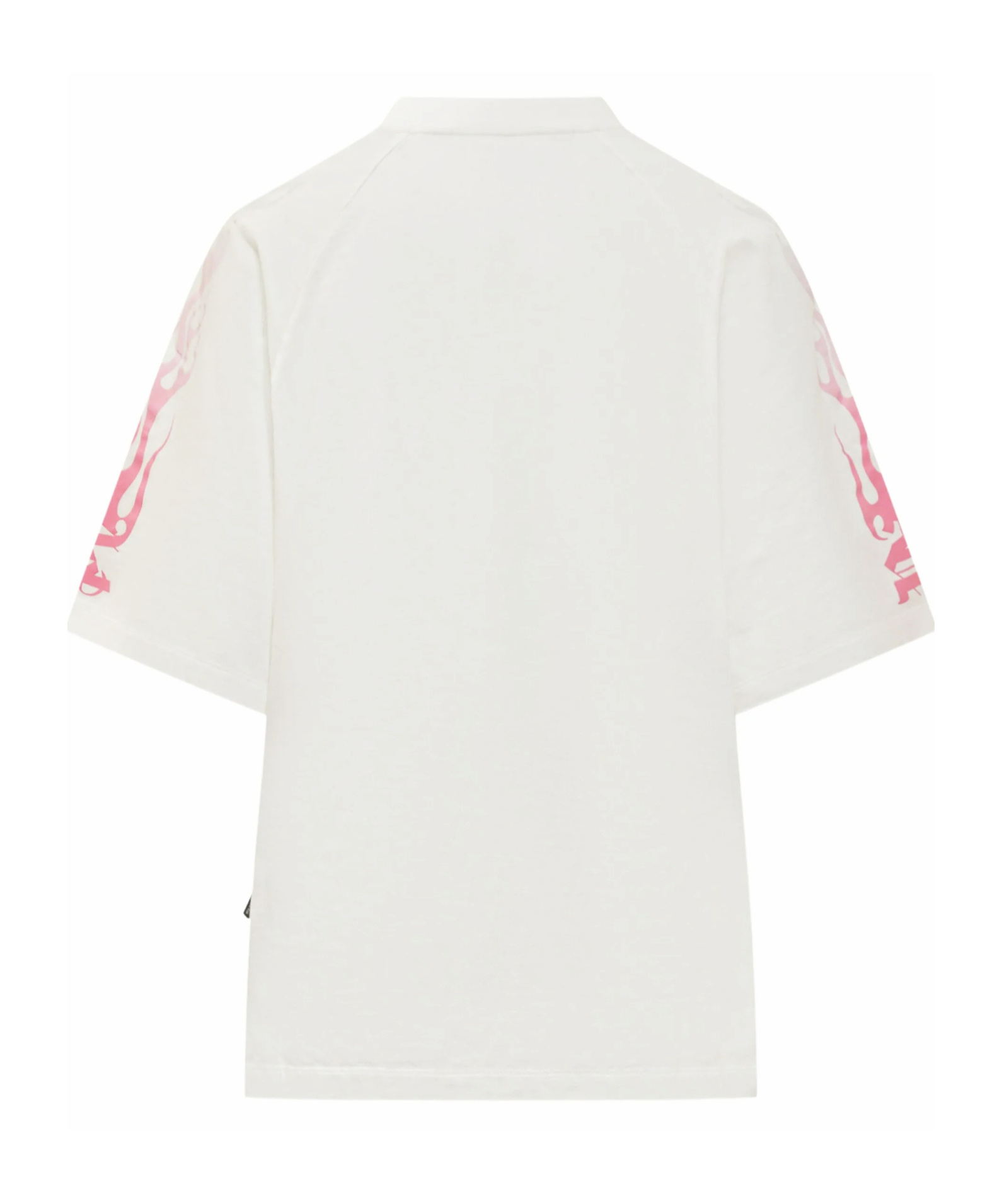 Palm Angels Flame-print Loose Tee In White