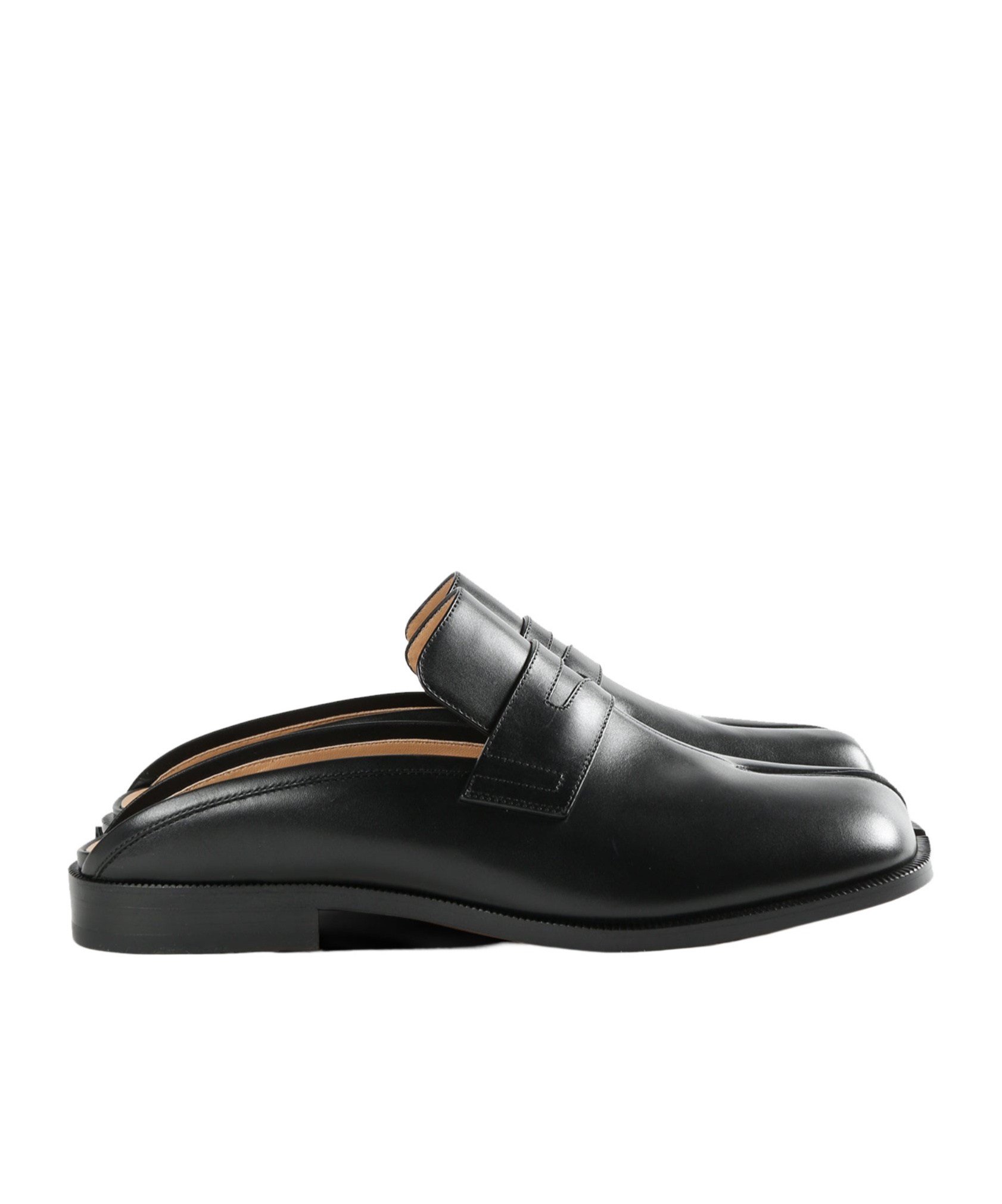 Maison Margiela Black Tabi City Loafer Mules In Black