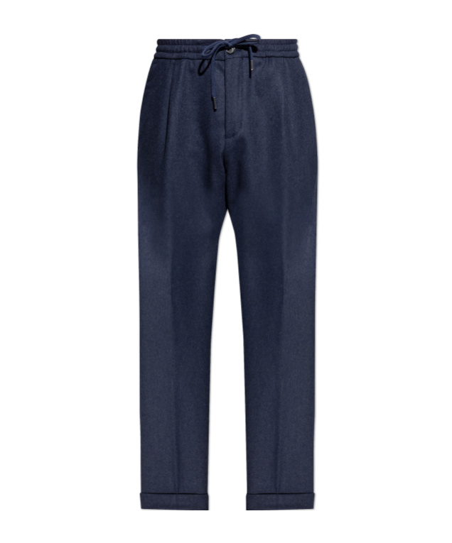 Paul & Shark Wool Blend Straight-leg Trousers In Blue