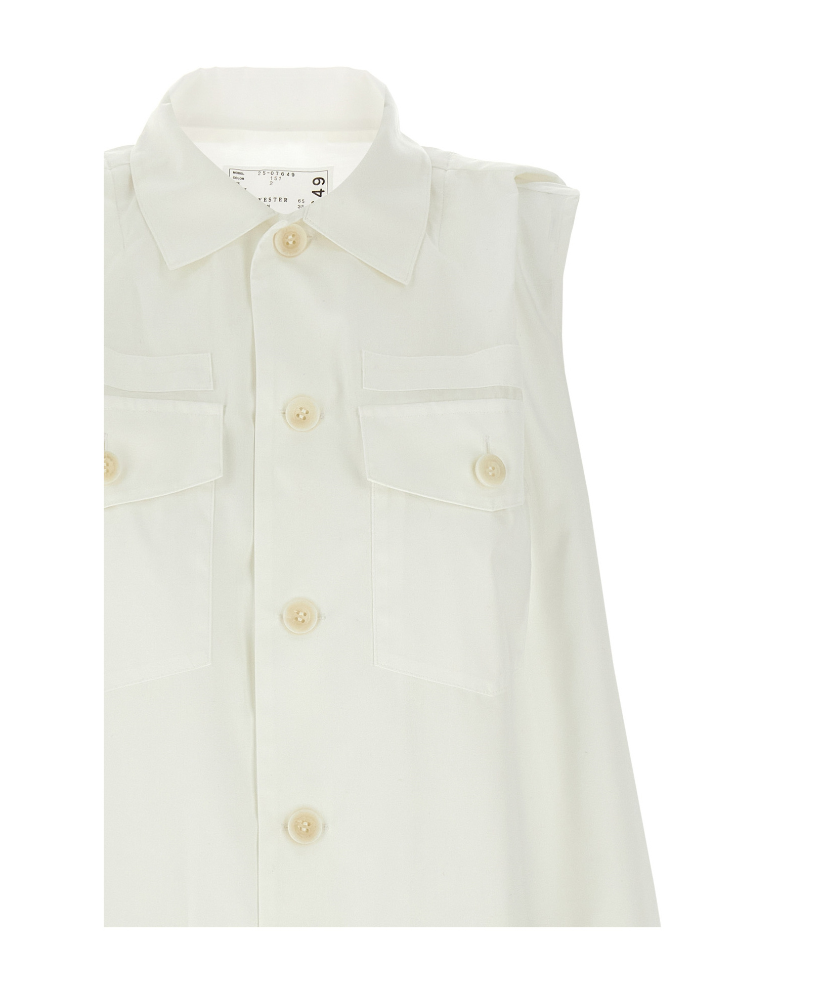 Sacai Mini Chemisier Dress Dresses White In White