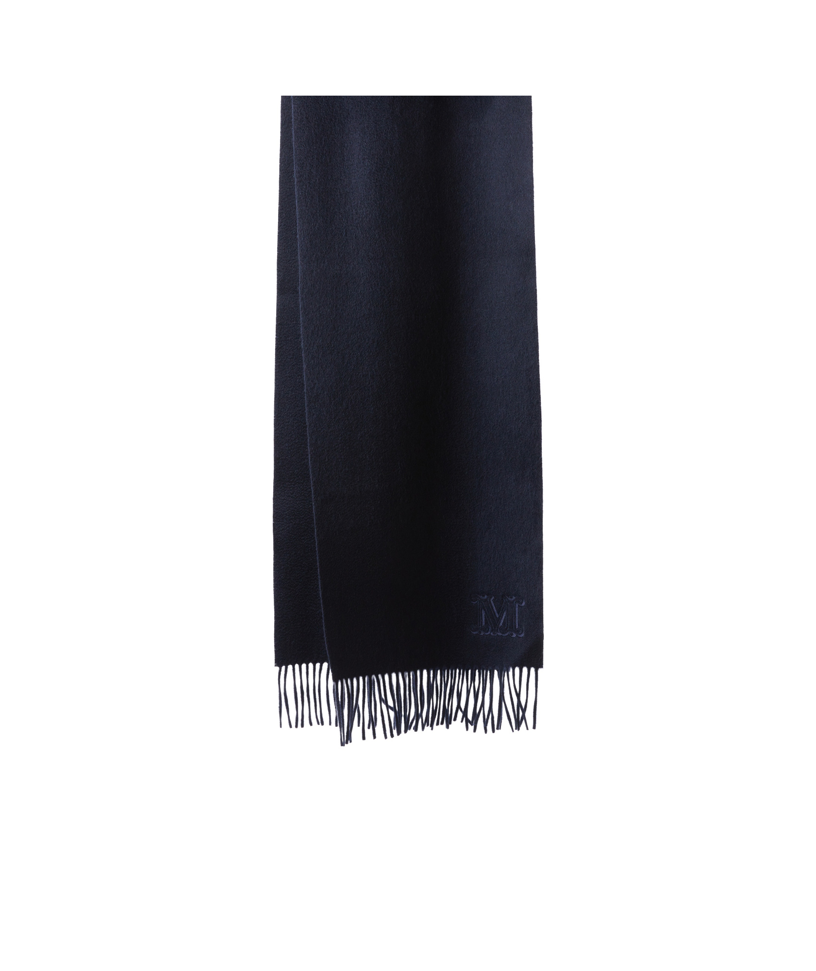 MAX MARA MAX MARA LOGO EMBROIDERED FRINGE SCARF