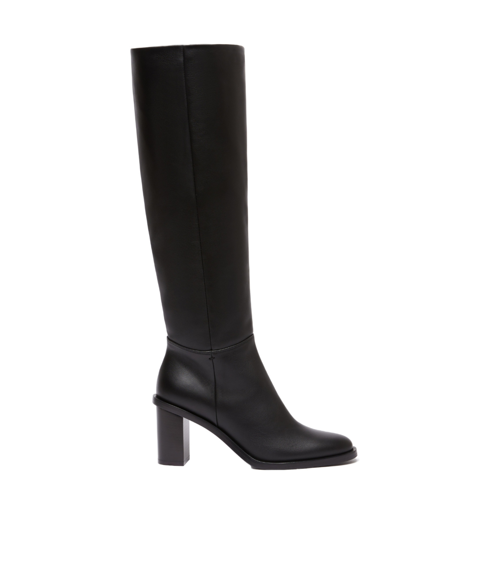 Max Mara Leather Boots In Black