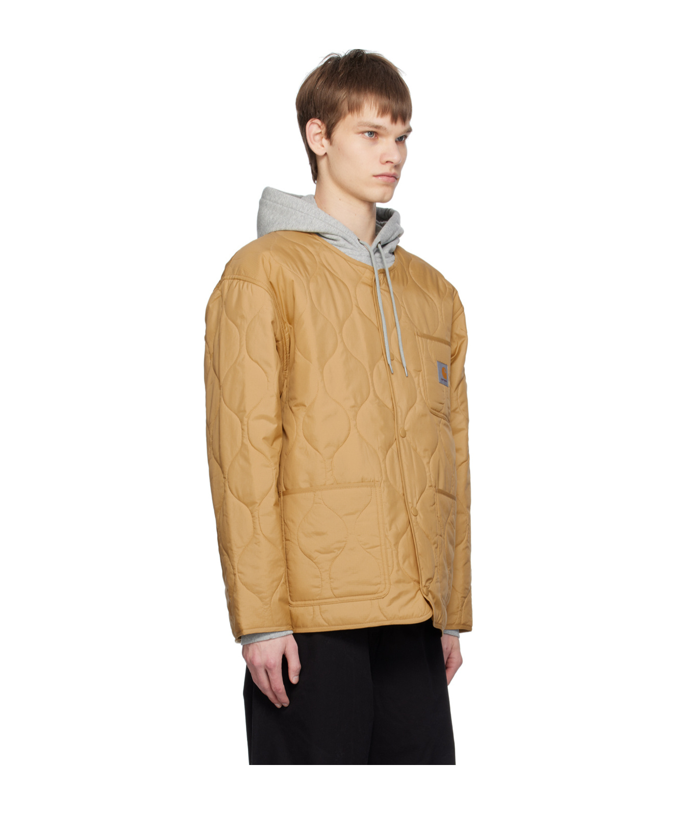 Carhartt Skyton Button Cotton-padded Suit In Brown