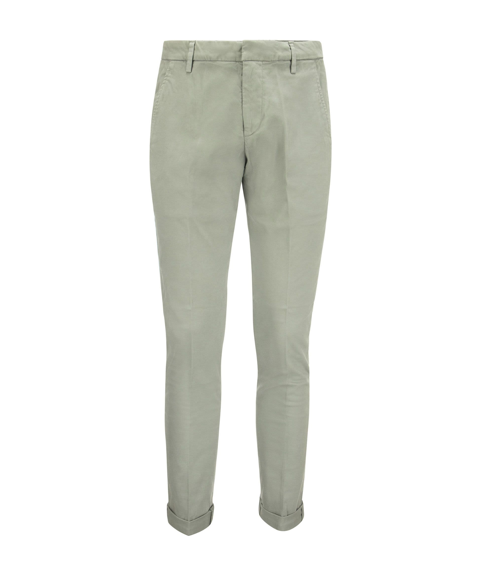 Dondup Gaubert Cotton Chino Trousers In Gray