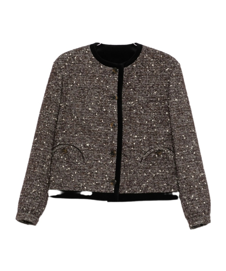 Blazé Milano Long-sleeved Casual Jacket In Brown