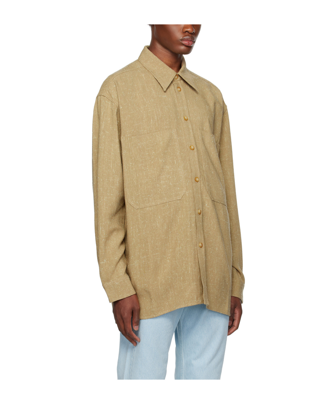 Nanushka Damir Pattern Shirt In Nude
