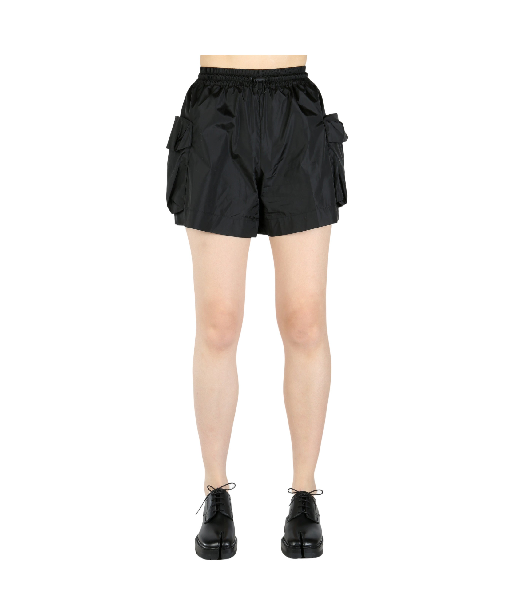 Simone Rocha Cargo Flap Pocket Flare Shorts In Black