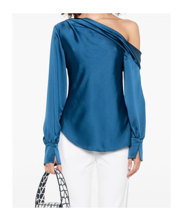 JONATHAN SIMKHAI ONE-SHOULDER BLOUSE
