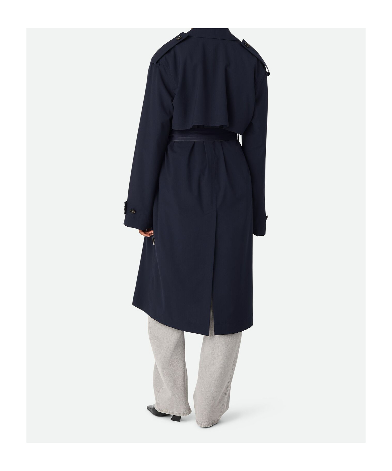 Bottega Veneta Fine Wool Windbreaker In Black